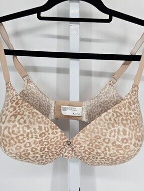 Self Expressions by MAidenform Womens Sz 36DD Lightly Padded T Shirt Bra Leopard